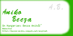 aniko becza business card